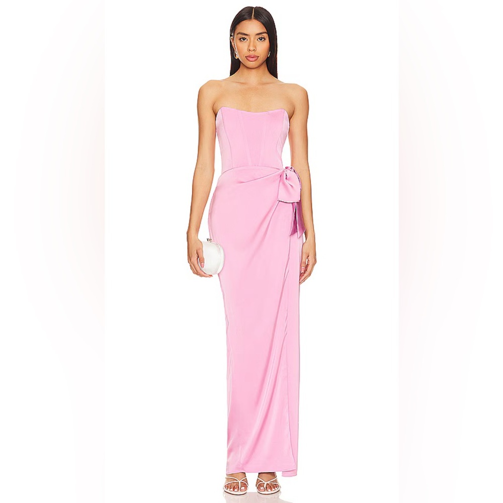 NWT V. Chapman June Maxi Dress Gown Mauve Mist - Picture 3 of 7